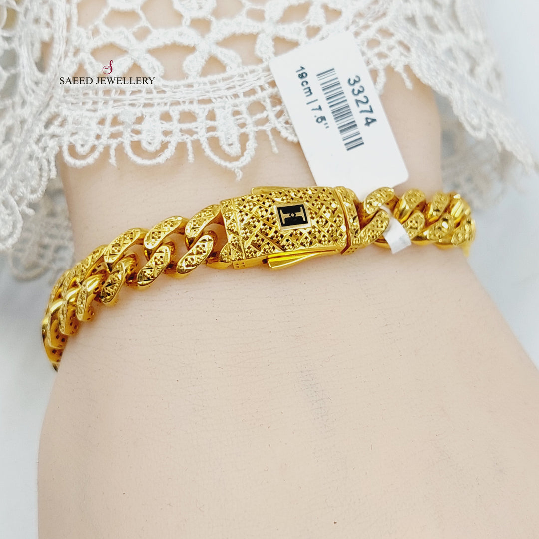 21K اسوارة حلقات مبسط-مجوهرات الشيخ سعيد-Saeed Jewelry 