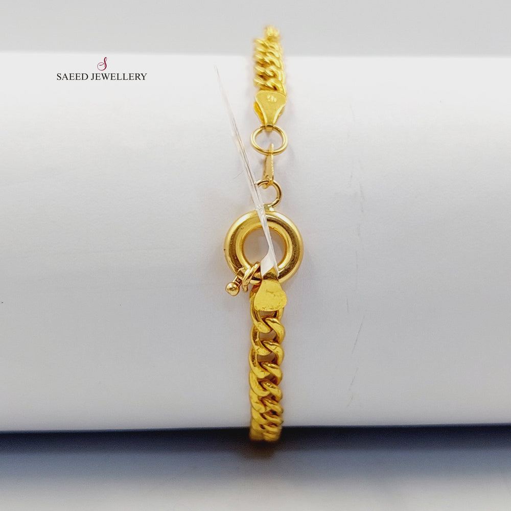 Curb Bracelet Made of 21K Gold by Saeed Jewelry 