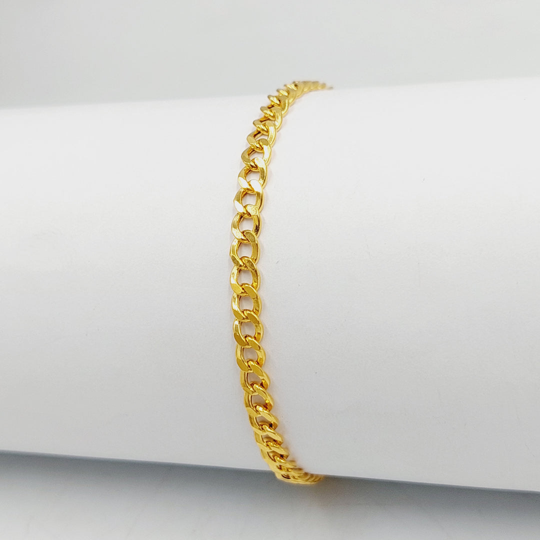 21K Gold Curb Bracelet by Saeed Jewelry - Image 1