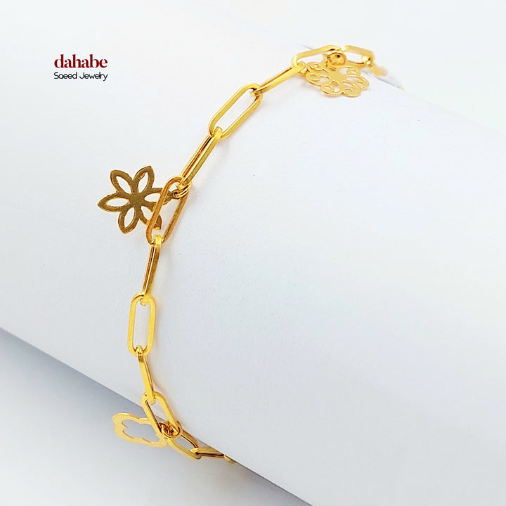 Dandash Bracelet Made of 21K Gold by Saeed Jewelry 