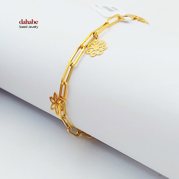 Dandash Bracelet Made of 21K Gold by Saeed Jewelry 