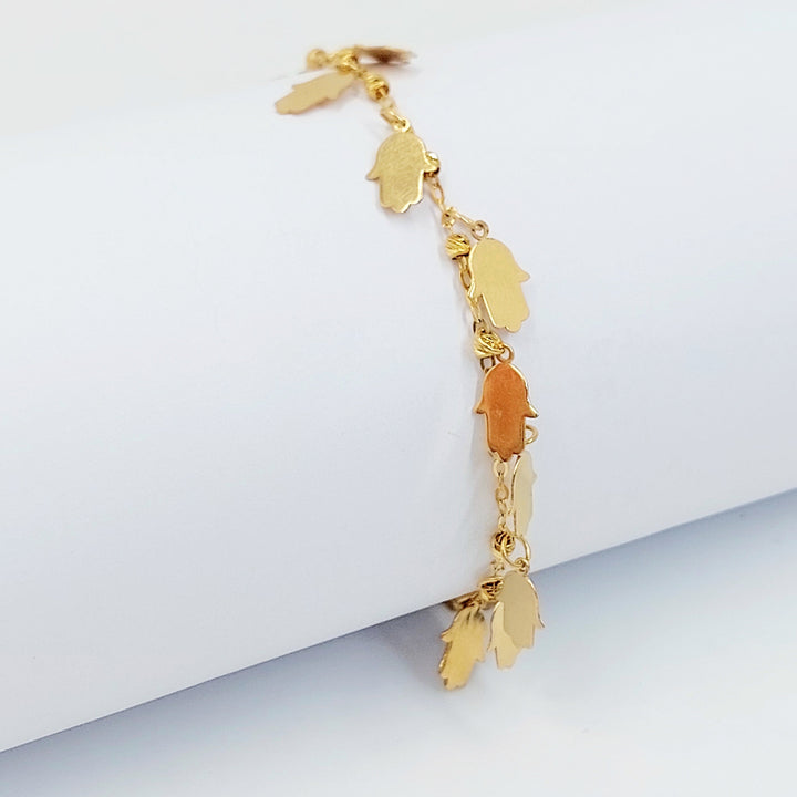 Dandash Bracelet Made of 21K Gold by Saeed Jewelry 
