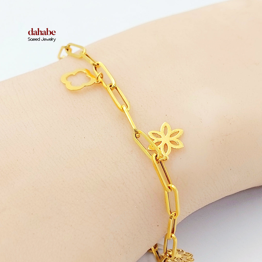 Dandash Bracelet Made of 21K Gold by Saeed Jewelry 
