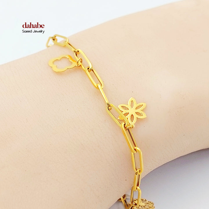 Dandash Bracelet Made of 21K Gold by Saeed Jewelry 