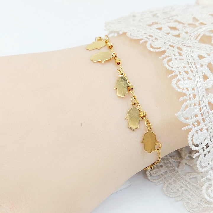 Dandash Bracelet Made of 21K Gold by Saeed Jewelry 
