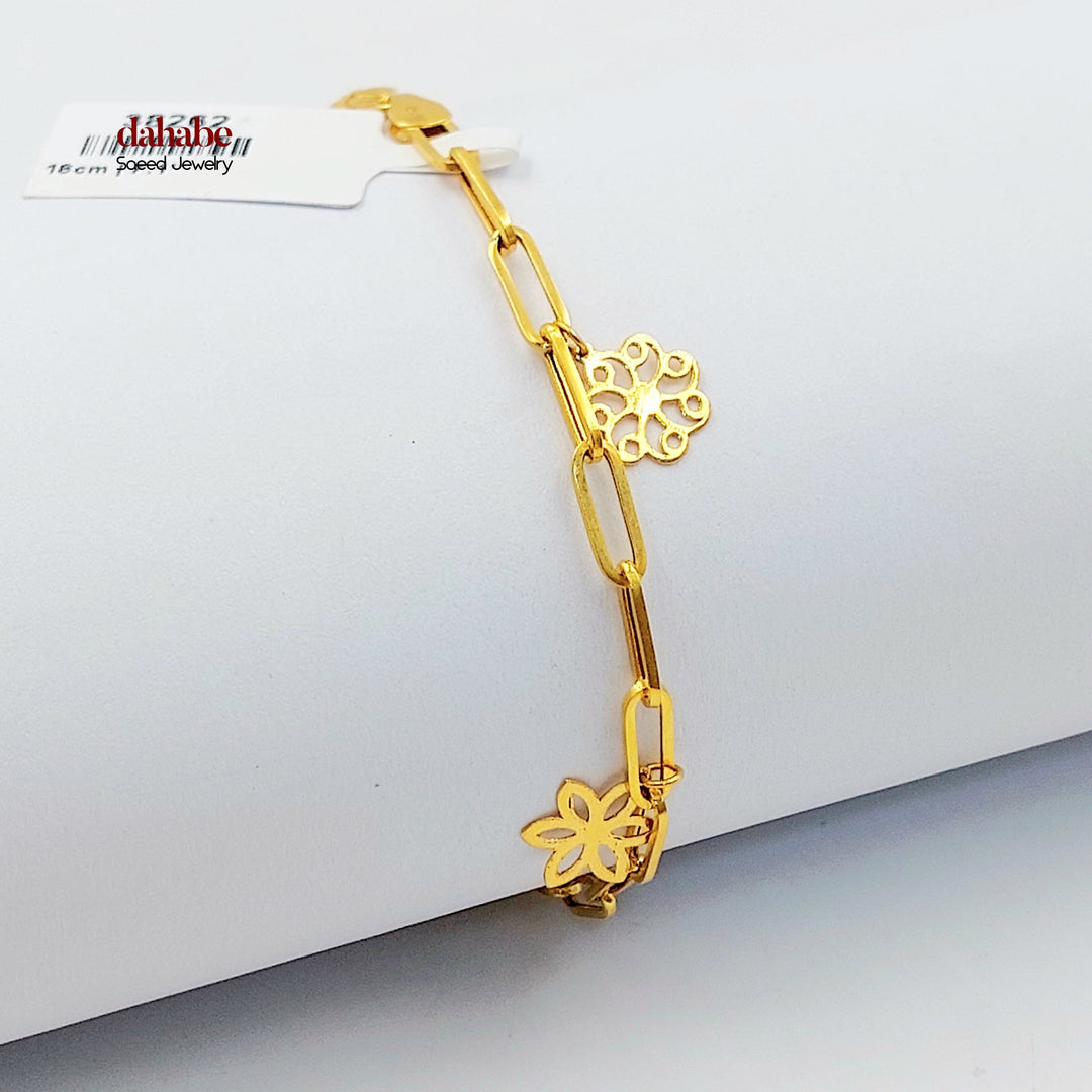 Dandash Bracelet Made of 21K Gold by Saeed Jewelry 