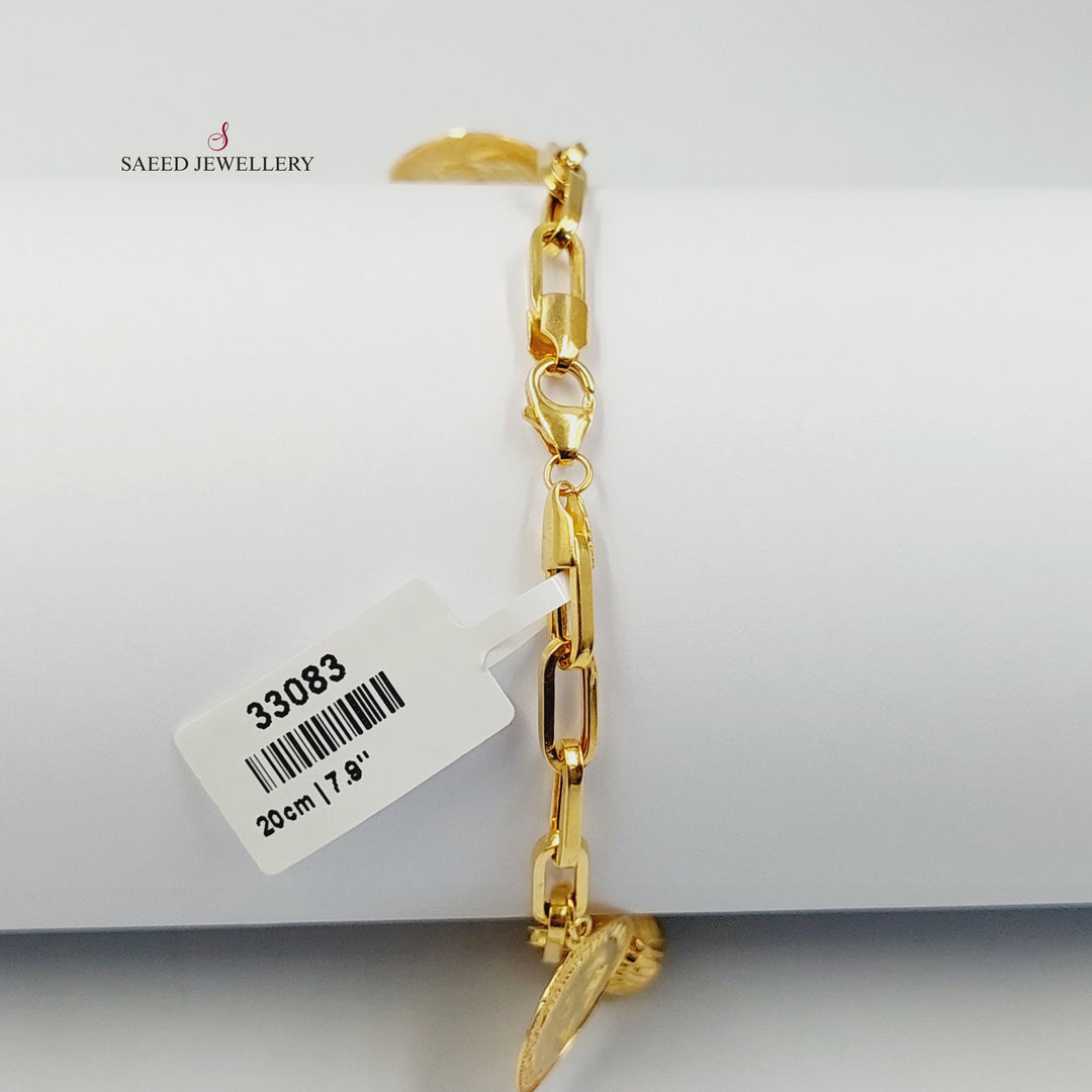 21K Gold Dandash Bracelet by Saeed Jewelry - Image 2