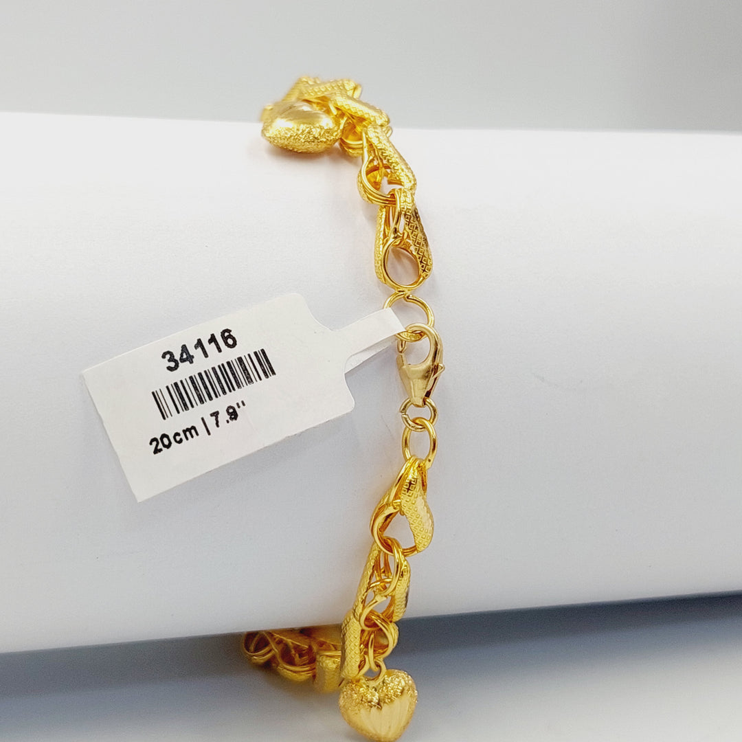 Dandash Bracelet Made of 21K Gold by Saeed Jewelry 