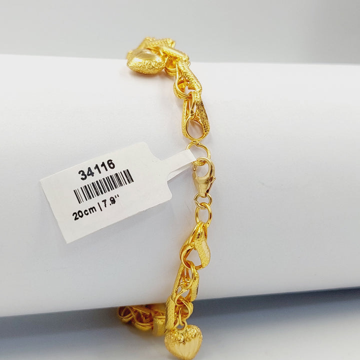 Dandash Bracelet Made of 21K Gold by Saeed Jewelry 