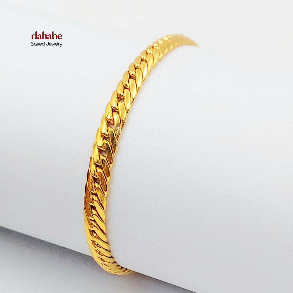 Deluxe Cuban Links Bracelet Made of 21K Gold by Saeed Jewelry 