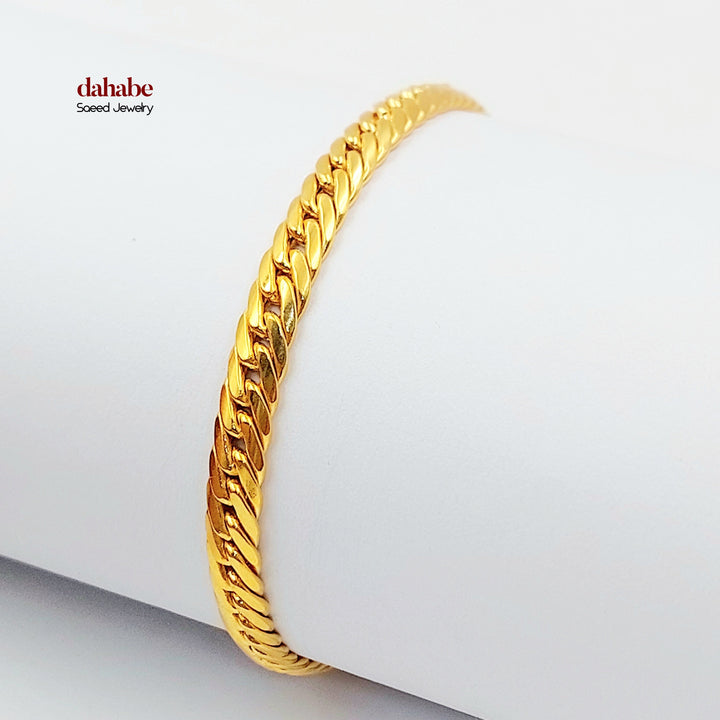 Deluxe Cuban Links Bracelet Made of 21K Gold by Saeed Jewelry 