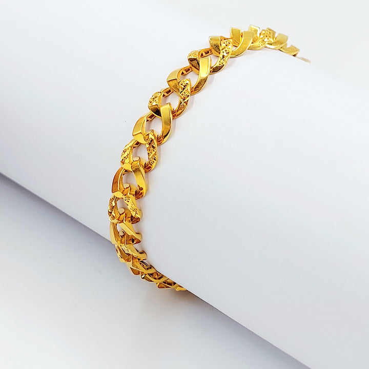 Deluxe Cuban Links Bracelet Made of 21K Gold by Saeed Jewelry 