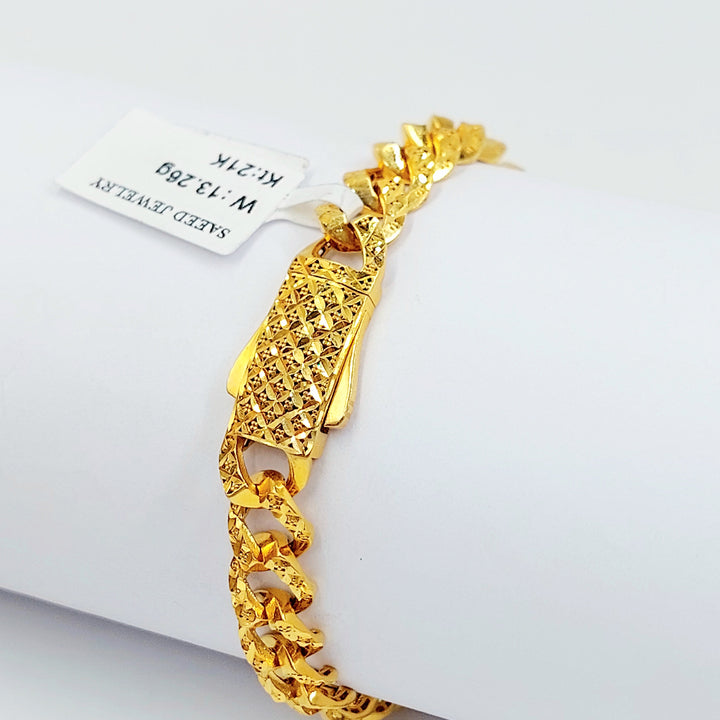 21K اسوارة جنزير اكسترا-مجوهرات الشيخ سعيد-Saeed Jewelry 