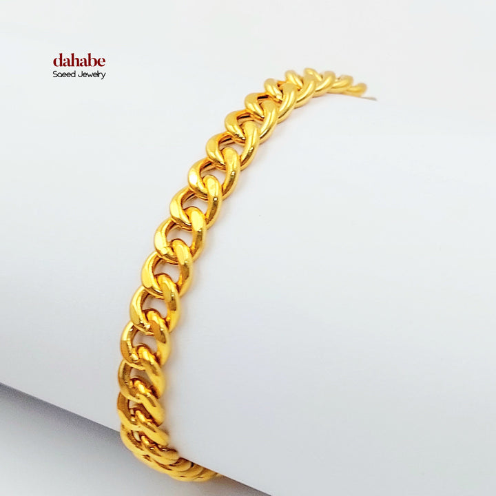 Deluxe Cuban Links Bracelet Made of 21K Gold by Saeed Jewelry 
