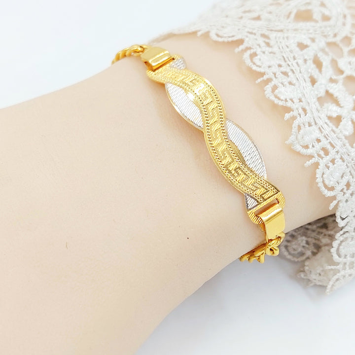 Deluxe Bar Bracelet Made of 21K Gold by Saeed Jewelry 