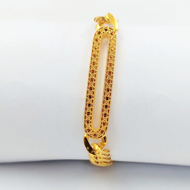 Deluxe Cuban Links Bracelet Made of 21K Gold by Saeed Jewelry 