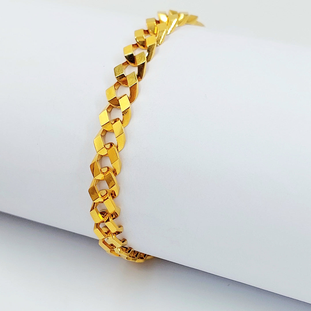 Deluxe Cuban Links Bracelet Made of 21K Gold by Saeed Jewelry 