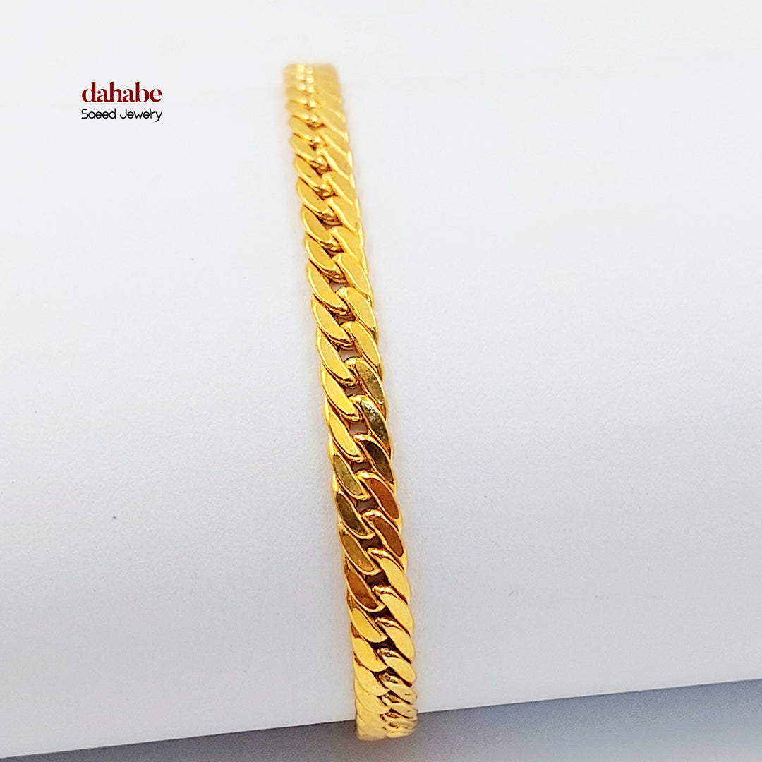Deluxe Cuban Links Bracelet Made of 21K Gold by Saeed Jewelry 