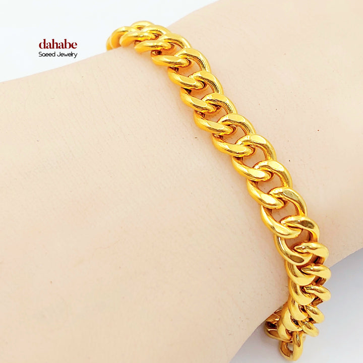 Deluxe Cuban Links Bracelet Made of 21K Gold by Saeed Jewelry 