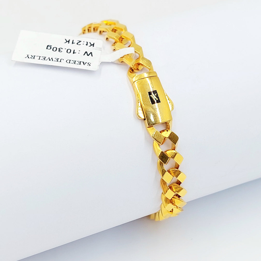 Deluxe Cuban Links Bracelet Made of 21K Gold by Saeed Jewelry 