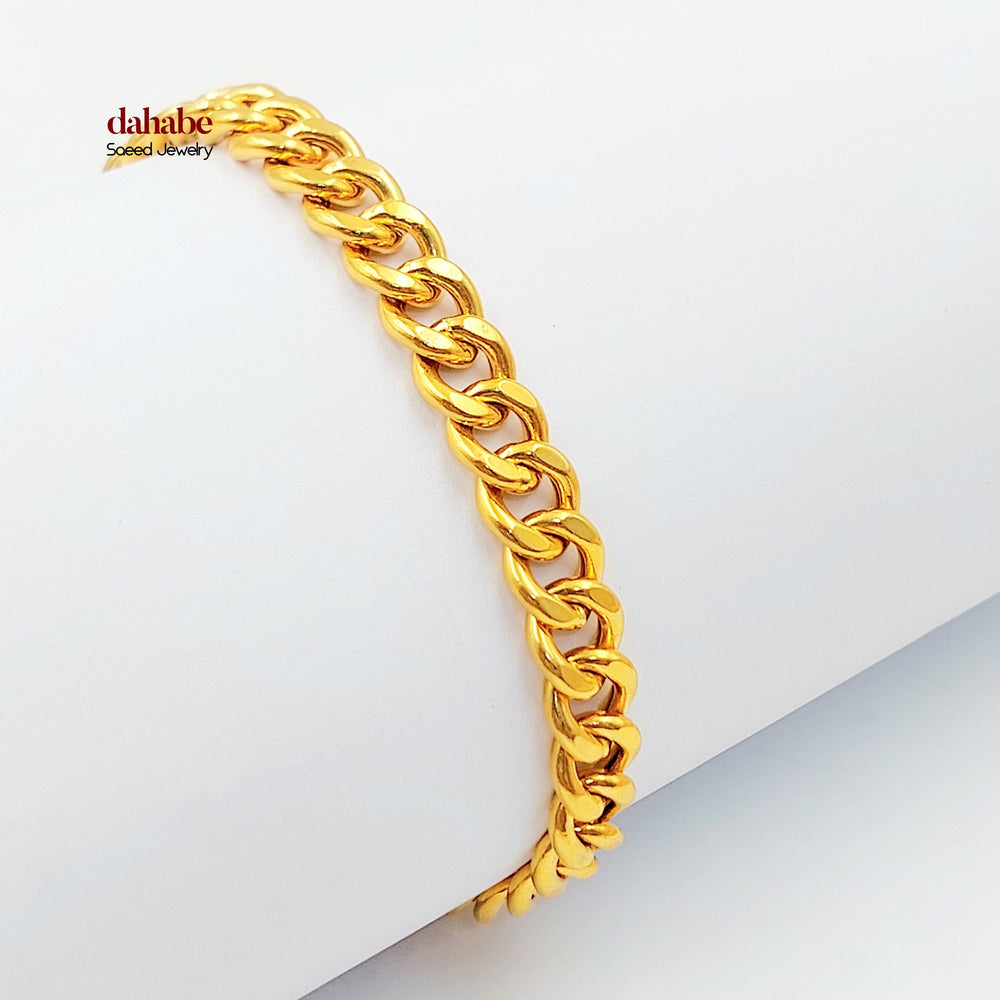 Deluxe Cuban Links Bracelet Made of 21K Gold by Saeed Jewelry 