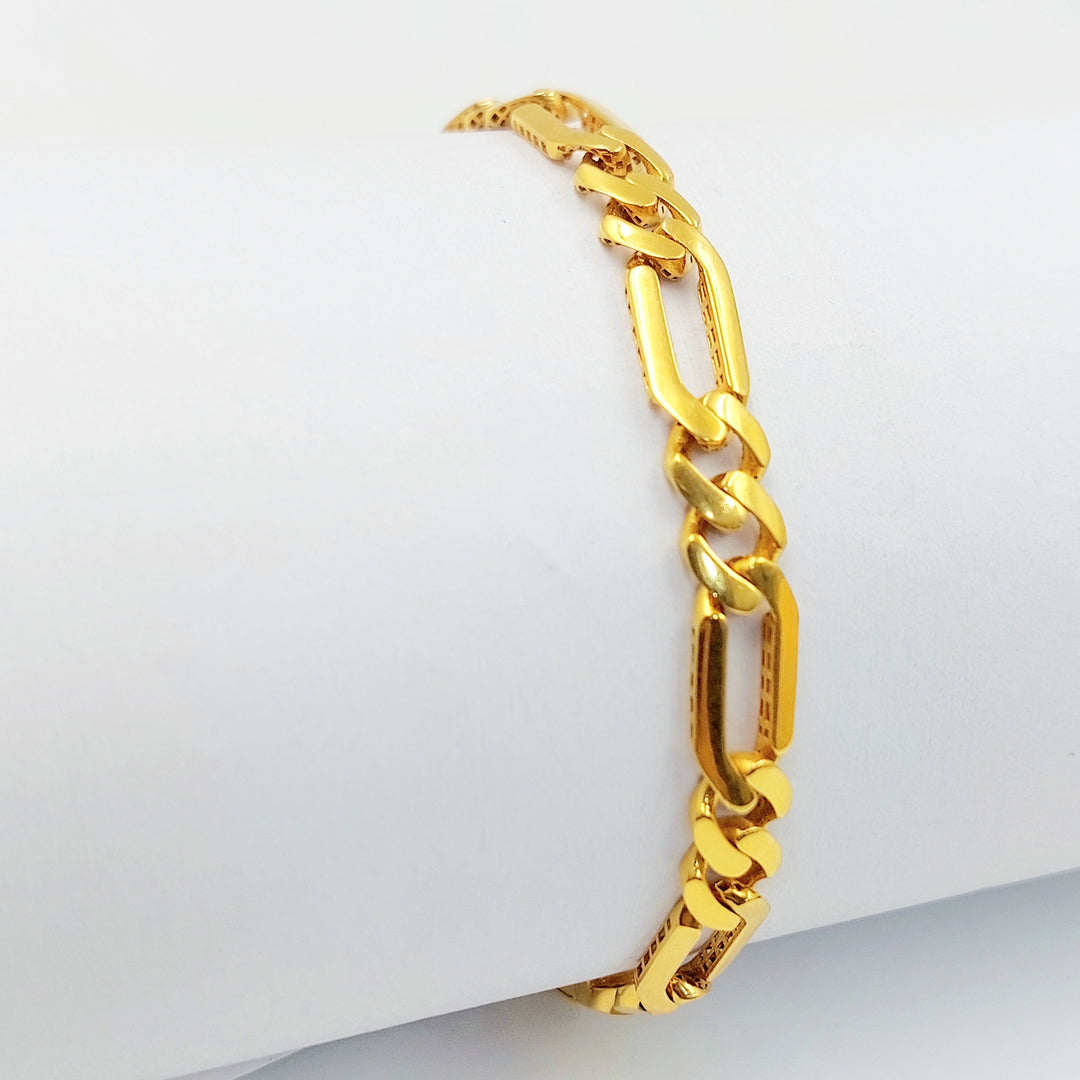 Deluxe Cuban Links Bracelet Made of 21K Gold by Saeed Jewelry 