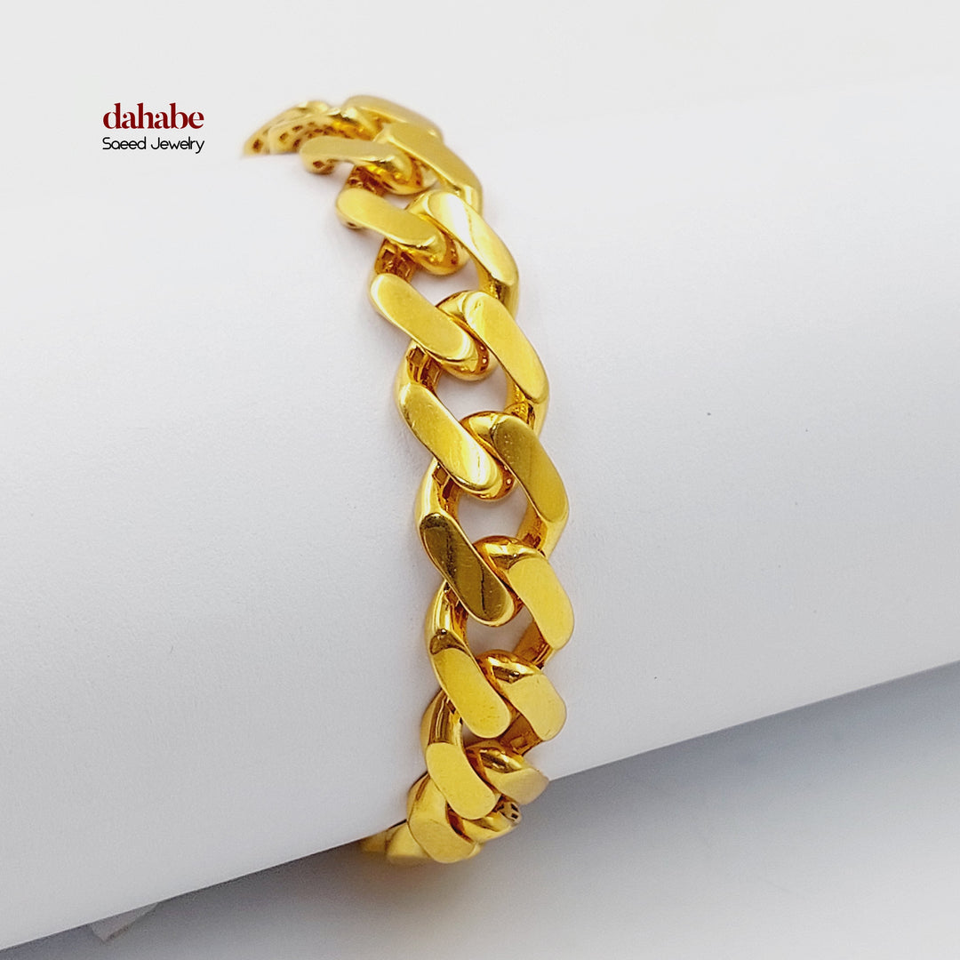 Deluxe Cuban Links Bracelet Made of 21K Gold by Saeed Jewelry 