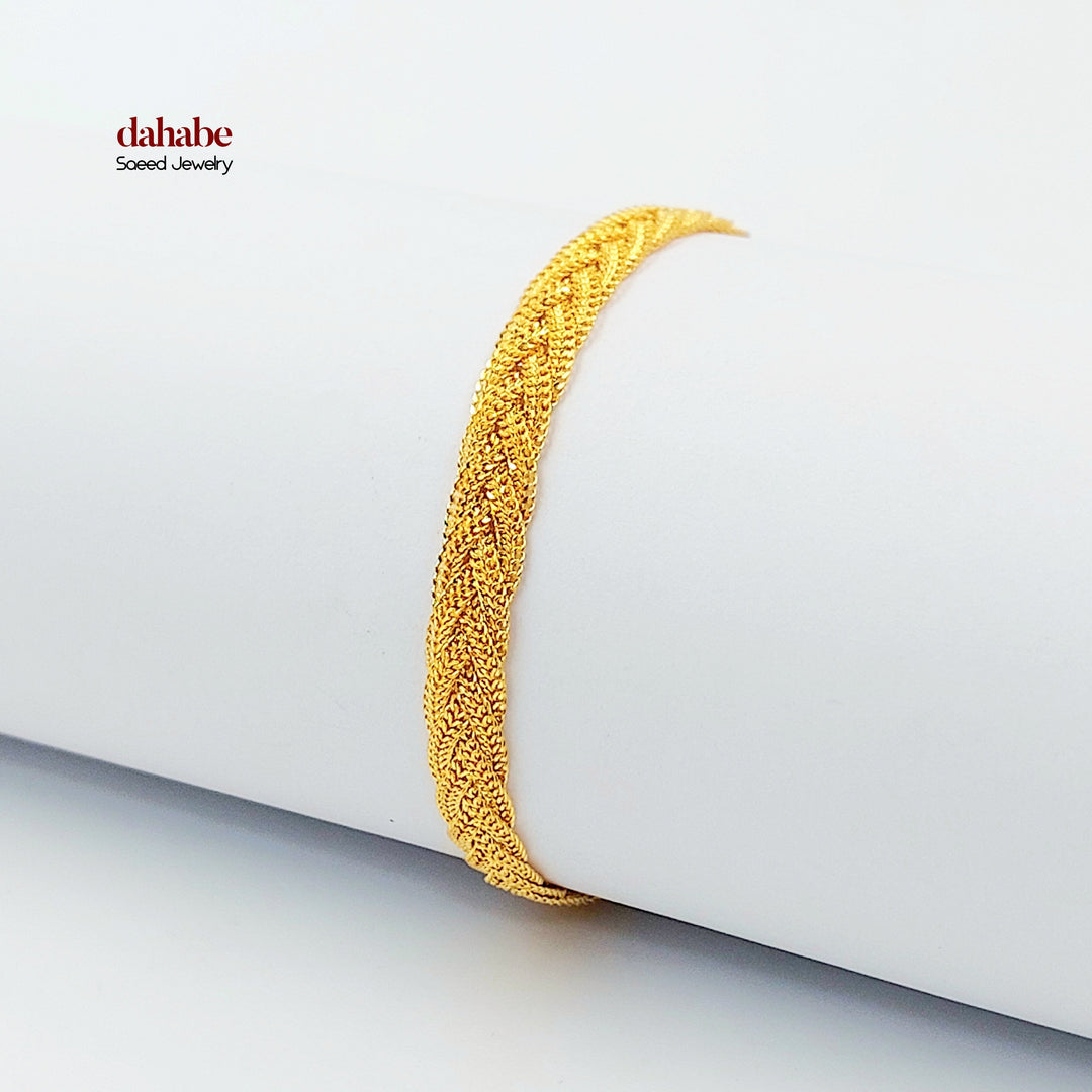 21K اسوارة فانسي اكسترا-مجوهرات الشيخ سعيد-Saeed Jewelry 