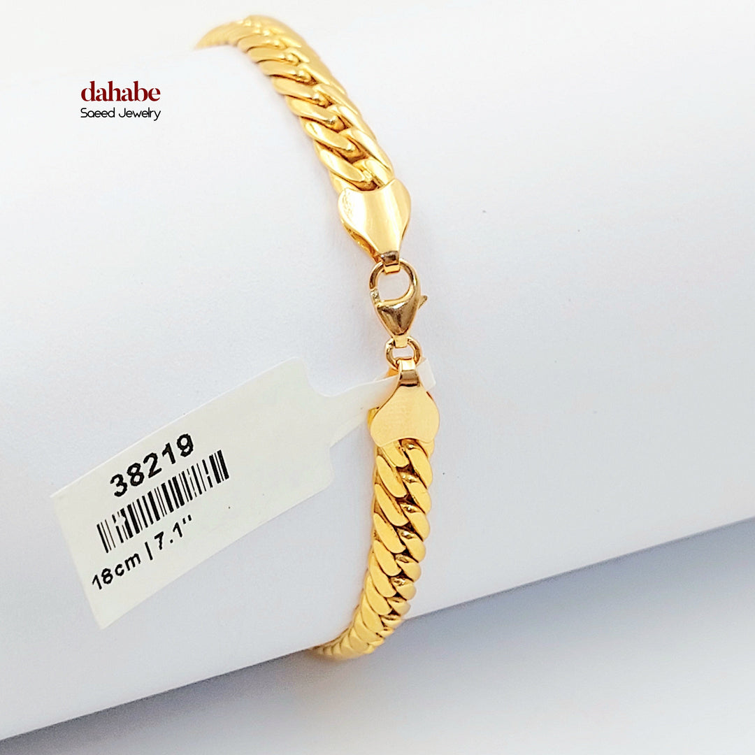 Deluxe Cuban Links Bracelet Made of 21K Gold by Saeed Jewelry 