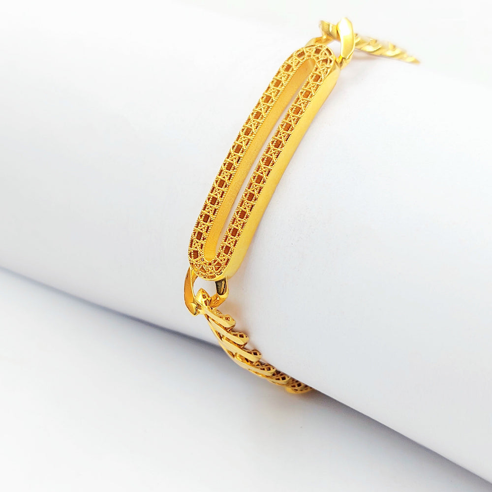 Deluxe Cuban Links Bracelet Made of 21K Gold by Saeed Jewelry 