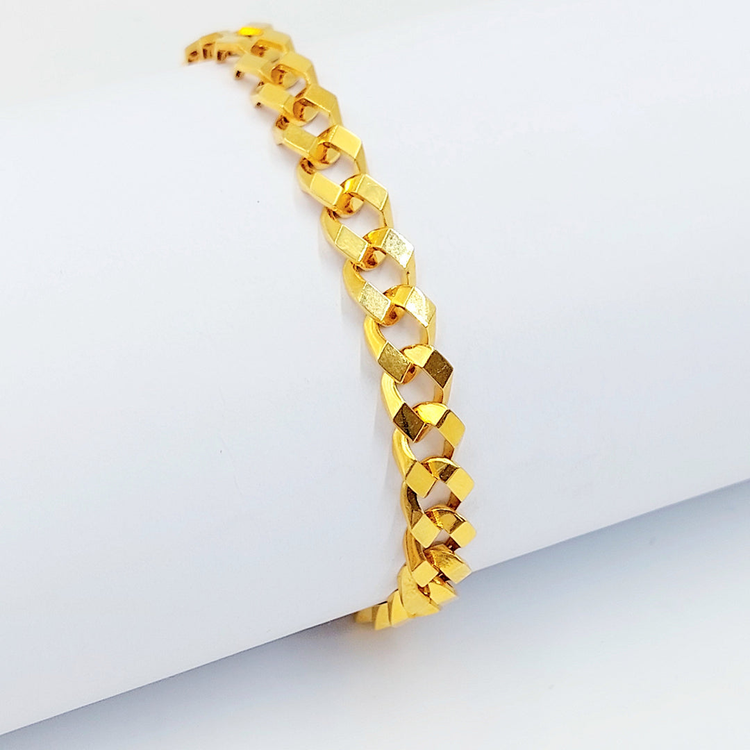 Deluxe Cuban Links Bracelet Made of 21K Gold by Saeed Jewelry 