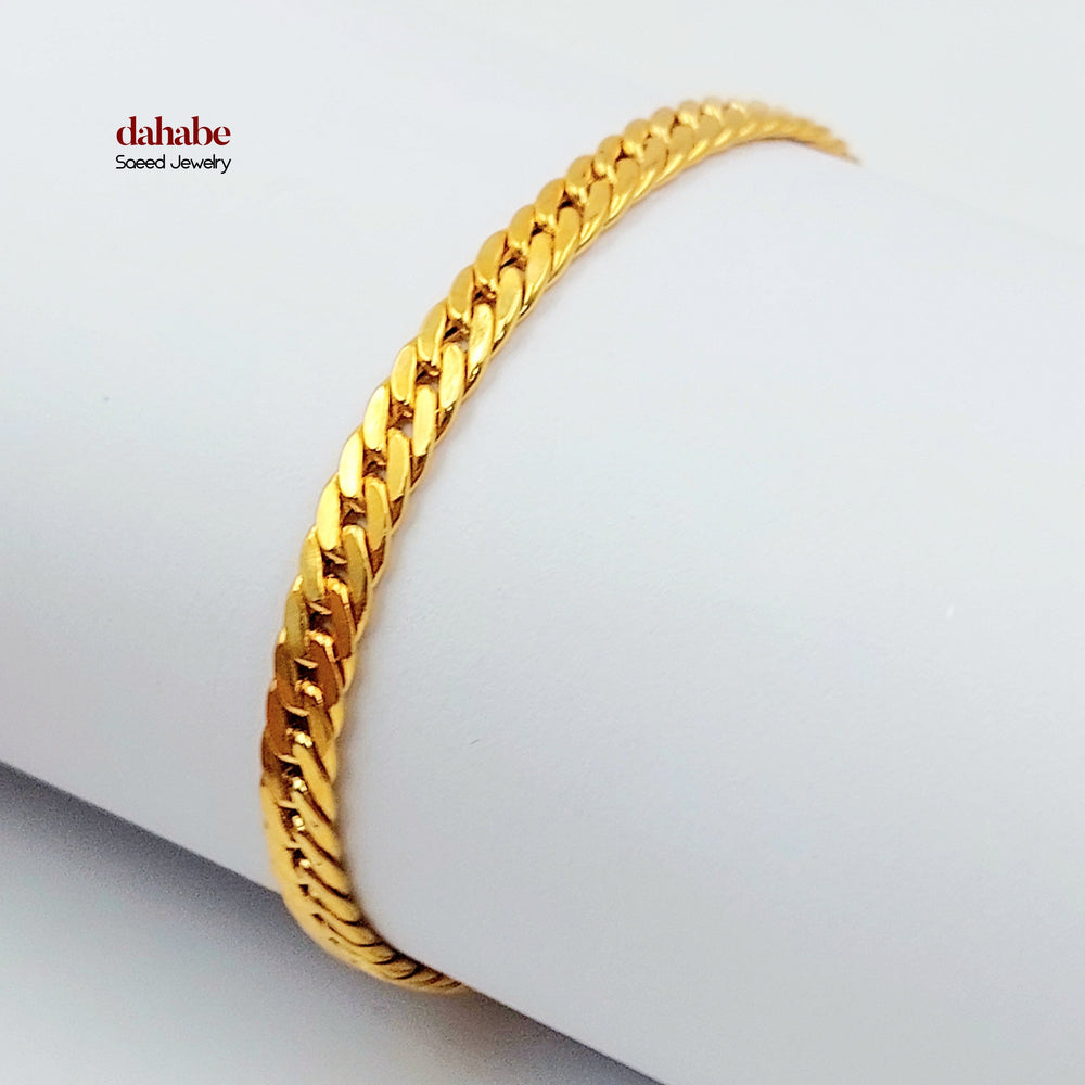 Deluxe Cuban Links Bracelet Made of 21K Gold by Saeed Jewelry 