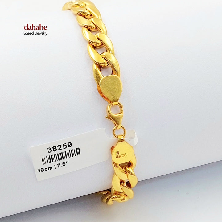 Deluxe Cuban Links Bracelet Made of 21K Gold by Saeed Jewelry 