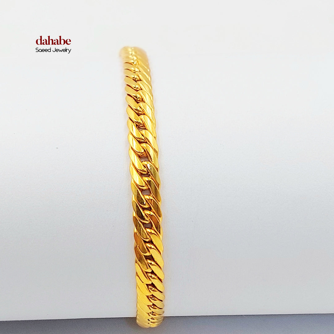 Deluxe Cuban Links Bracelet Made of 21K Gold by Saeed Jewelry 