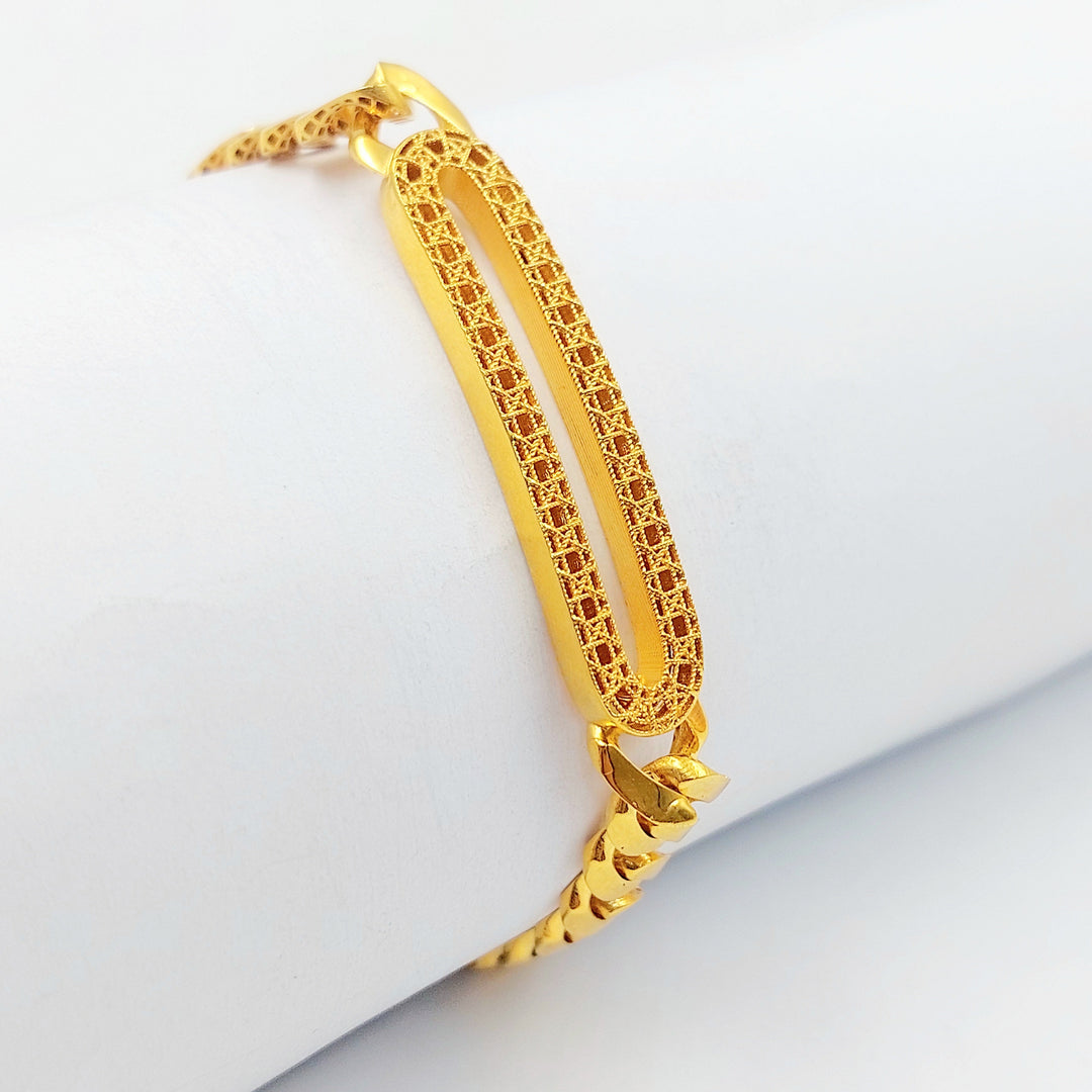 Deluxe Cuban Links Bracelet Made of 21K Gold by Saeed Jewelry 