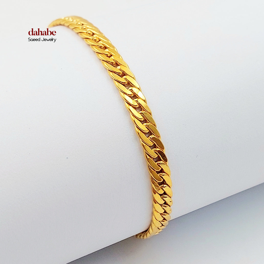 Deluxe Cuban Links Bracelet Made of 21K Gold by Saeed Jewelry 