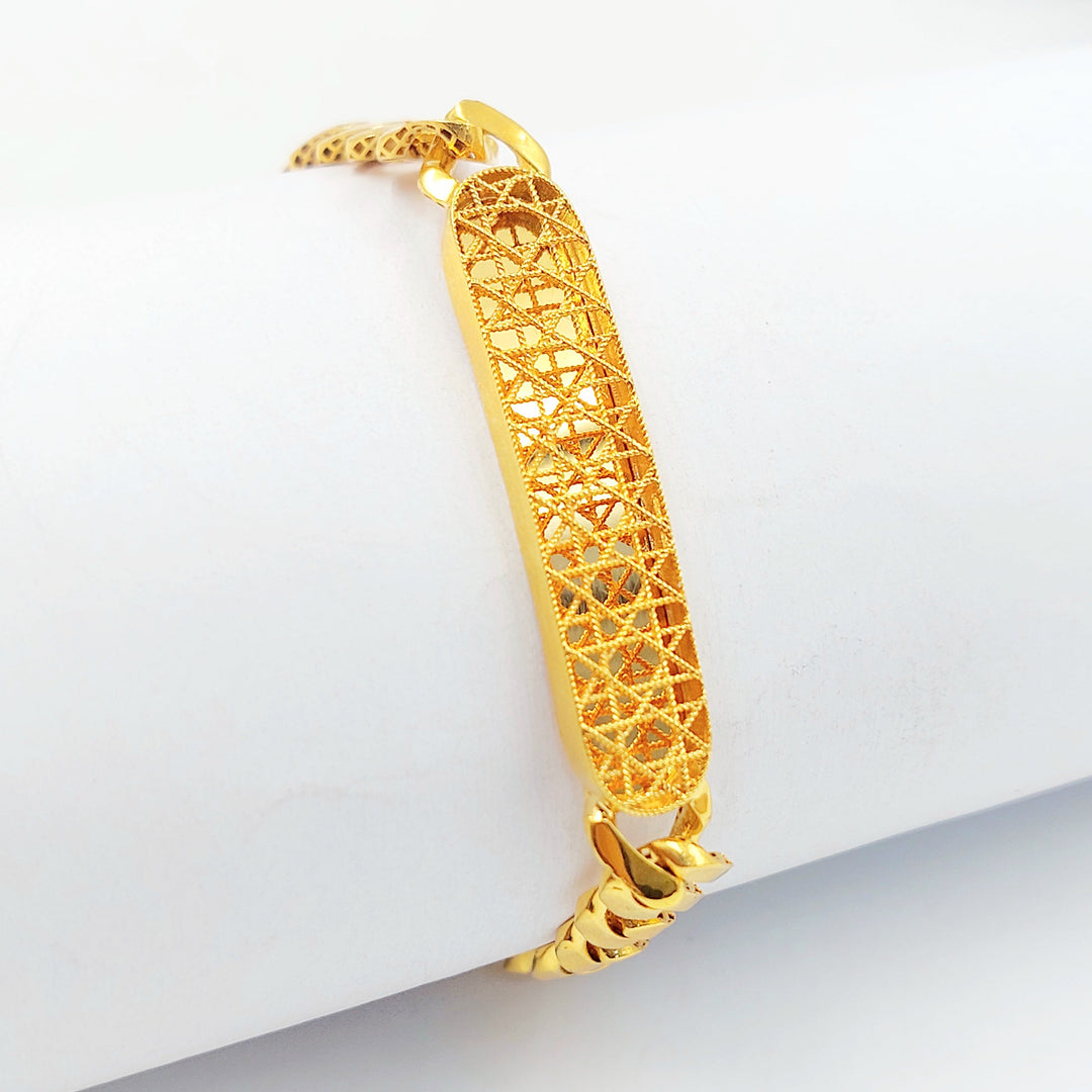 Deluxe Cuban Links Bracelet Made of 21K Gold by Saeed Jewelry 
