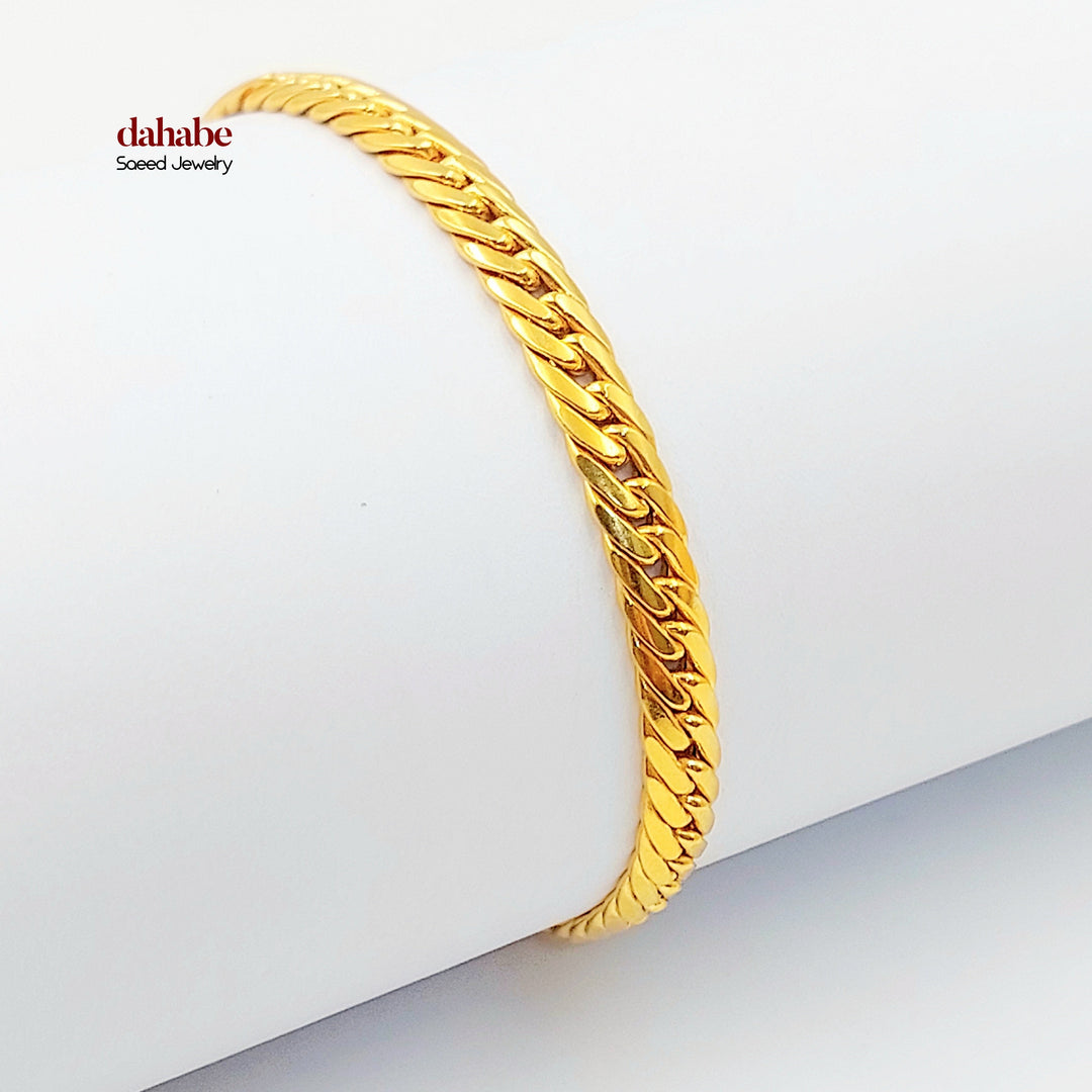 Deluxe Cuban Links Bracelet Made of 21K Gold by Saeed Jewelry 