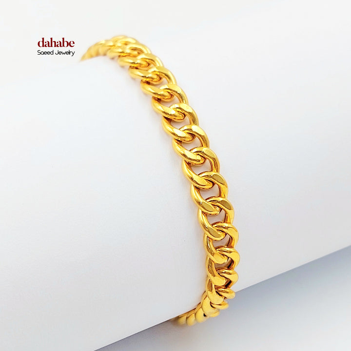Deluxe Cuban Links Bracelet Made of 21K Gold by Saeed Jewelry 