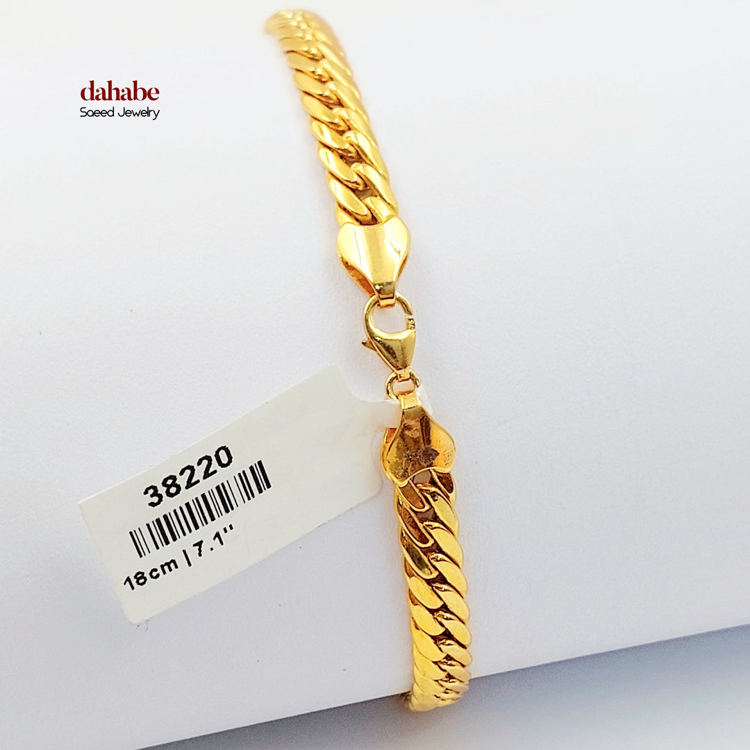 Deluxe Cuban Links Bracelet Made of 21K Gold by Saeed Jewelry 