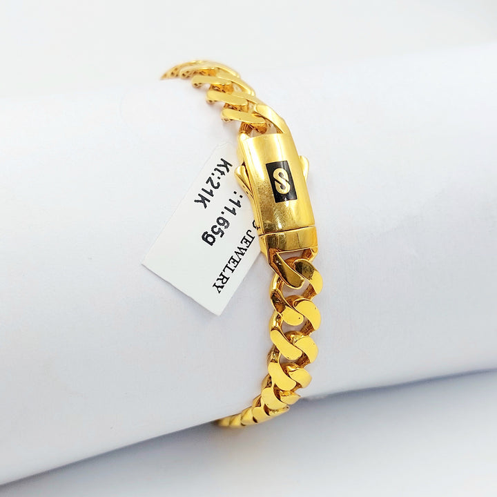 Deluxe Cuban Links Bracelet Made of 21K Gold by Saeed Jewelry 