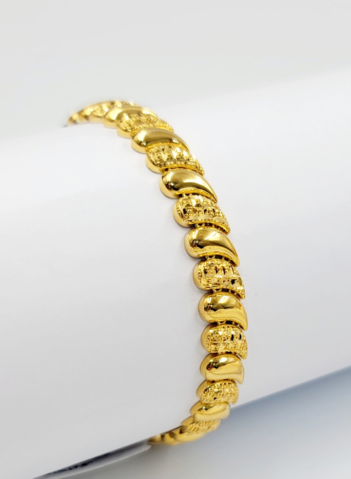 21K اسوارة دمعة اكسترا-مجوهرات الشيخ سعيد-Saeed Jewelry 