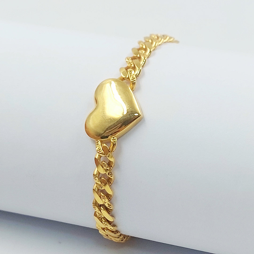 Deluxe Cuban Links Bracelet Made of 21K Gold by Saeed Jewelry 