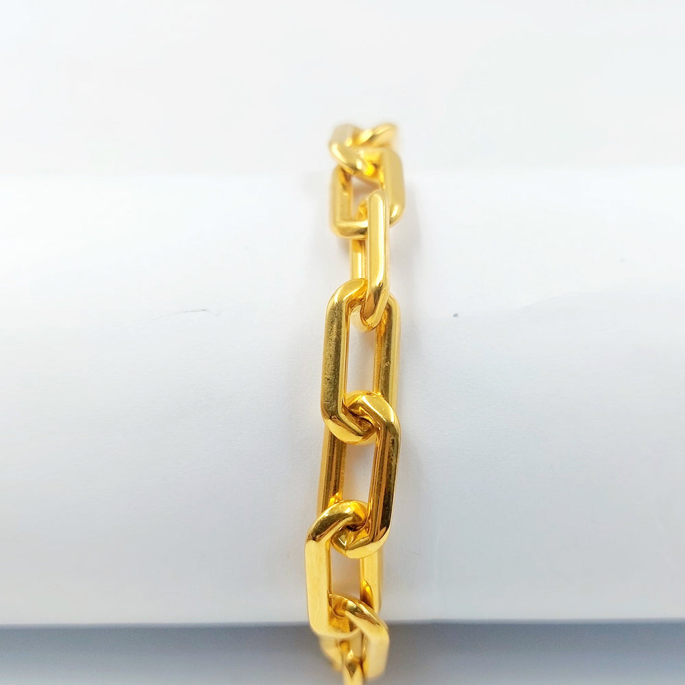 Deluxe Paperclip Bracelet Made of 21K Gold by Saeed Jewelry 