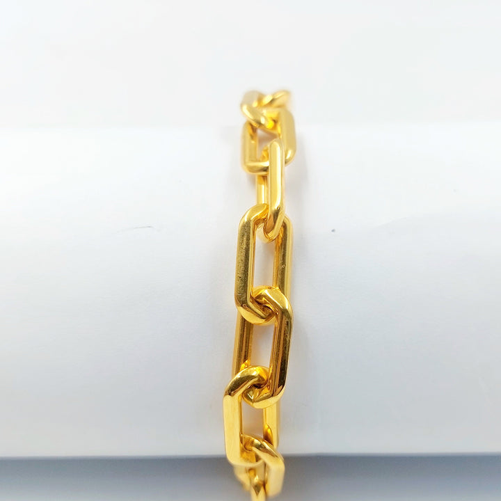 Deluxe Paperclip Bracelet Made of 21K Gold by Saeed Jewelry 