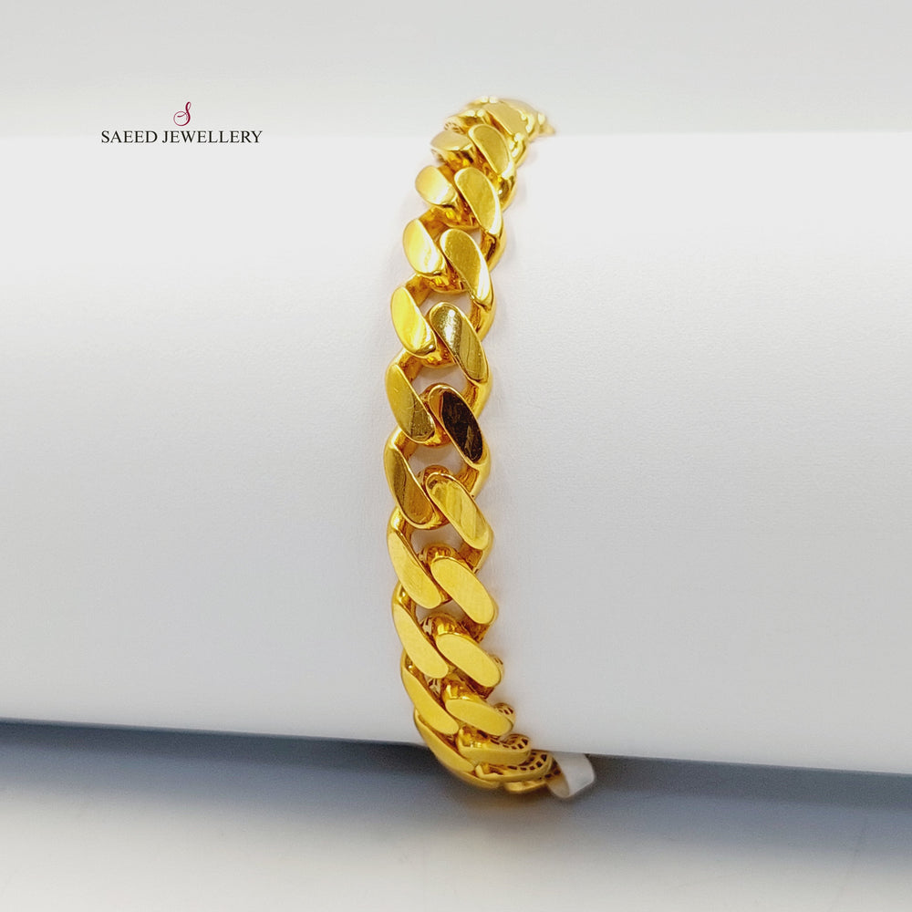 Deluxe Cuban Links Bracelet Made of 21K Gold by Saeed Jewelry 