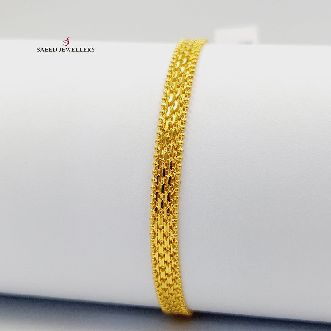 21K اسوارة فانسي اكسترا-مجوهرات الشيخ سعيد-Saeed Jewelry 