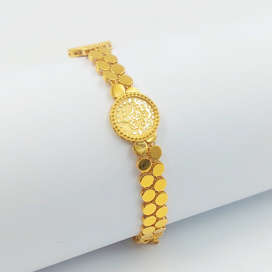 Deluxe Rashadi Bracelet Made of 21K Gold by Saeed Jewelry 