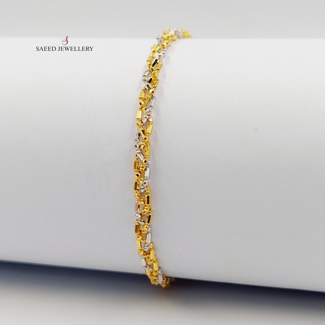 Deluxe Fancy Bracelet Made of 21K Gold by Saeed Jewelry 
