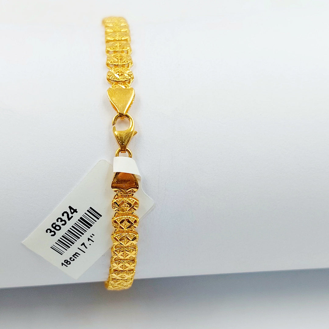 Deluxe Rashadi Bracelet Made of 21K Gold by Saeed Jewelry 